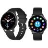 Smartwatch zegarek sportowy funkcyjny pulsometr ciśnieniomierz sen muzyka 45 mm - czarny