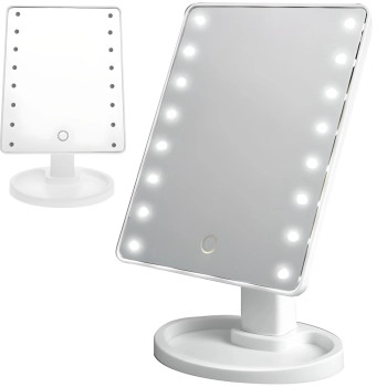 Lustro kosmetyczne do makijażu z oświetleniem 16x LED