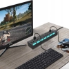 HUB rozdzielacz USB-A z włącznikami podświetlaniem 7 portów