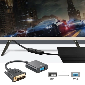 Przejściówka adapter audio video DVI-D - VGA 23,5 cm