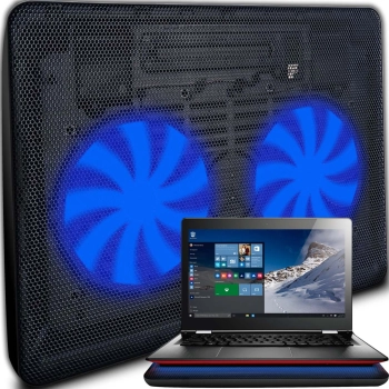 Podstawka chłodząca pod laptop 2 wentylatory LED 12-15,4''
