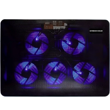 Podstawka chłodząca pod laptop z podświetleniem LED 5 wentylatorów 12-17''