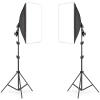 Zestaw fotograficzny studyjny 2x statyw 2x softbox 50 x 70 cm 2x żarówka 135 W
