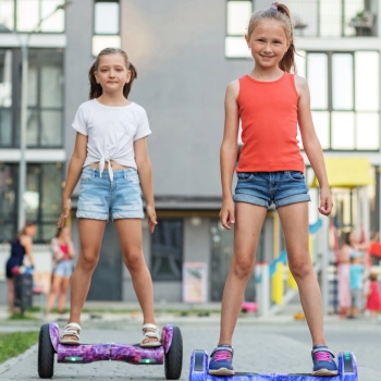 Deskorolka elektryczna Hoverboard z głośnikiem Bluetooth światłem LED 10''