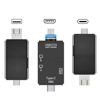 Czytnik kart SD TF 5w1 USB-A USB-C microUSB