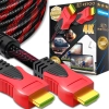 Kabel przewód HDMI FullHD 4K 3D 4.5 m - czarno czerwony