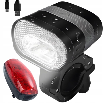 Lampka akumulatorowa do roweru przednia 3 tryby LED