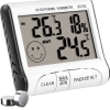 Stacja pogody z termometrem higrometrem sondą -10-50C LCD