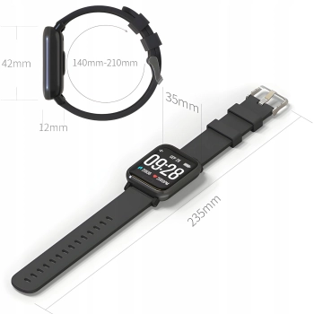 Smartwatch zegarek sportowy wodoodporny stoper tętno ciśnienie GPS IPS 1.3''