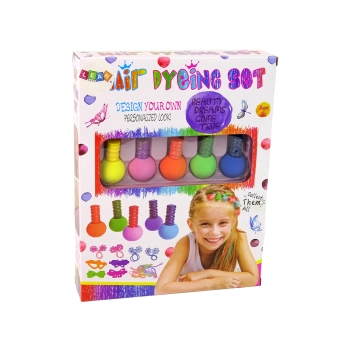 Zestaw Do Farbowania Włosów Dla Dzieci 5 Farb Gumki