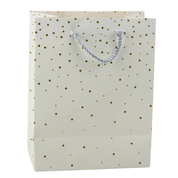 Torba Prezentowa Ze Złotymi Kropkami 23 x 18 x 10,5 cm