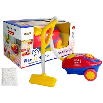 Duży Odkurzacz Czerwono- Żółty na Baterie Światła Dźwięki