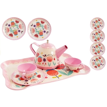 Zestaw do Herbaty Filiżanki Imbryk Spodki 14 elementów