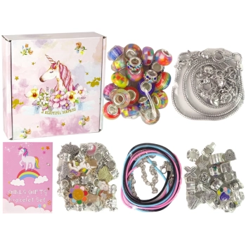 Zestaw Do Robienia Bransoletek Charmsy DIY Jednorożec