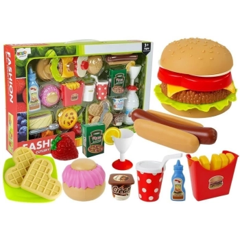 Zestaw Hamburger z Artykułami Spożywczymi Fast Food