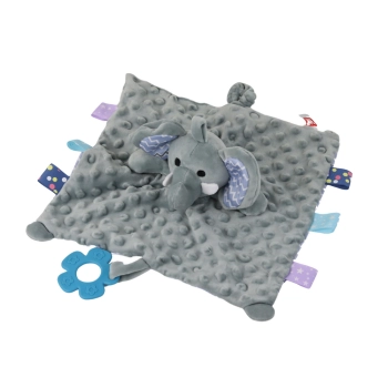 Słonik Pluszowa Przytulanka Kocyk Wypustki Gryzak Grzechotka