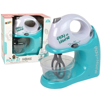 Zestaw Mikser Na Baterie Miska Niebieski Blender AGD Światła