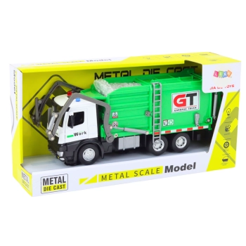 Wielofunkcyjna Zielona Metalowa Śmieciarka z Napędem Frykcyjnym Kosze