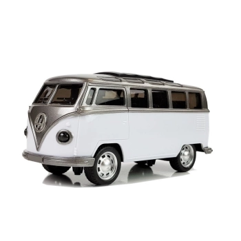 Autobus Resorak z Napędem Frykcyjnym Na Baterie Światła Dźwięki Biały