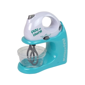 Zestaw Mikser Na Baterie Miska Niebieski Blender AGD Światła