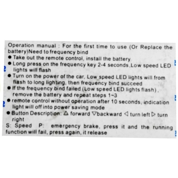 Pilot TX1 do Pojazdu na Akumulator 2.4G BMW X6 S2588