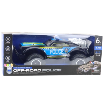 Samochód Policyjny Terenowy Zdalnie Sterowany RC 1:8 Czarny
