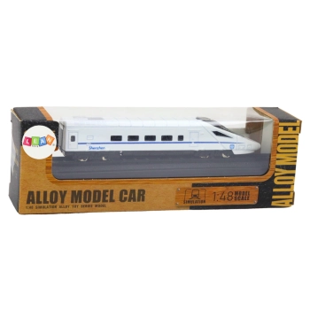 Model Kolekcjonerski Pociąg Wagon Biały 1:48 Metalowy