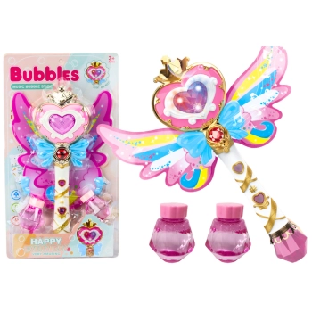 Maszynka Do Baniek Mydlanych Różdżka Ze Skrzydłami Światła Dźwięki