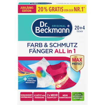 Dr.Beckmann Chusteczki Wyłapujące Kolor i Brud All in 1 24 szt.