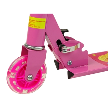 Hulajnoga Trójkołowa Różowa Świecące Koła LED Dla Dziewczynki