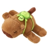 Pluszowa Kapibara Z Żółwiem Opaski Na Nadgarstek Rękę 2w1 Brązowa 18cm
