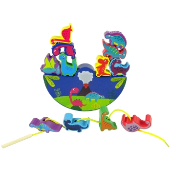 Drewniana Gra Dinosaur Balance Game Dinozaury Zręcznościowa
