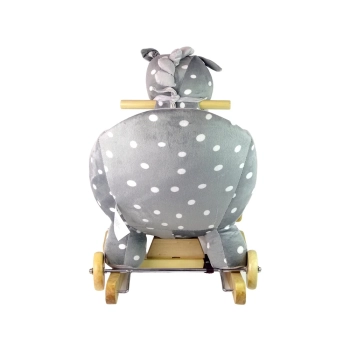 Koń Na Biegunach 2 w 1 Jeździk Niebieski W Kropki