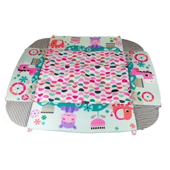 Duża Mata Basen Edukacyjna dla Niemowląt 5w1 z Pałąkami Hipopotam Piłeczki