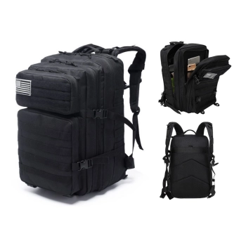 Plecak Militarny Wojskowy Taktyczny Czarny 40-60L