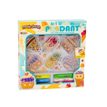 Zestaw Kreatywny Witraże Zawieszki DIY Babeczka Pizza Ananas