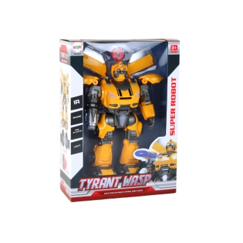 Duży Robot Zdalnie Sterowany R/C Żółty Dźwięk Światła