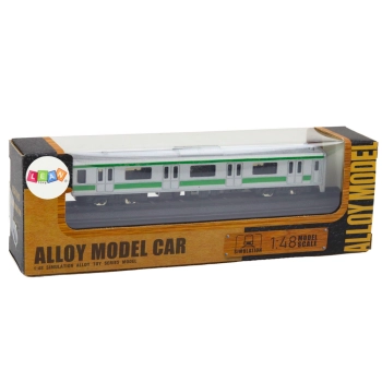 Model Kolekcjonerski Pociąg Wagon 1:48 Metalowy Srebrny