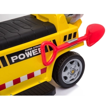 Pojazd Jeździk Betoniarka Dźwięki Podpórka Na Akumulator Żółta