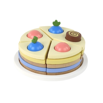 Drewniane Ciasto Tort Kawałki 8 ele.