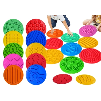 Silikonowe Dyski Plansze Sensoryczne Kolorowe Ścieżka Sensoryczna 20 Szt
