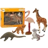 Zestaw Figurek Zwierzęta Żyrafa Flaming Słoń Tygrys