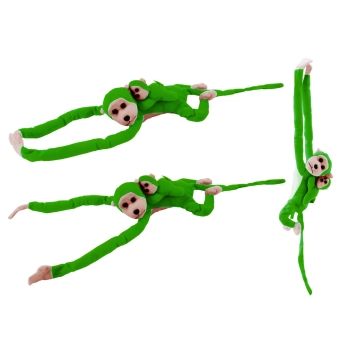 Maskotka Pluszowa Małpka z Dzieckiem Zielona 90 cm