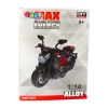 Motocykl Do Składania Skręcania Metal 1:14 DIY Czerwony