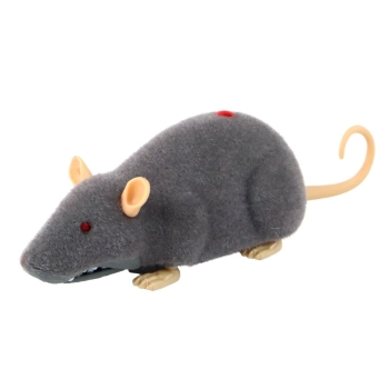 Mysz Zdalnie Sterowana Pilotem R/C Na Kółkach Duża Szara