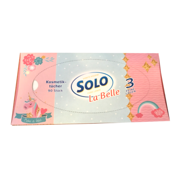 Solo chusteczki jednorazowe 3 warstwy 90 szt.