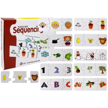 Puzzle Edukacyjne Układanka Nauka 10 Połączeń