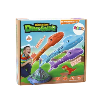 Wyrzutnia Rakiet Gra Dinozaury Las Kolorowe Pompka