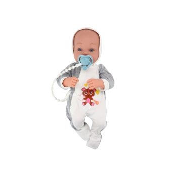 Lalka Bobas Ze Smoczkiem Kocyk Body Akcesoria Zestaw 35 cm