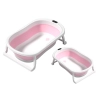 Wanienka Do Kąpieli Składana Antypoślizgowe Nóżki Różowa